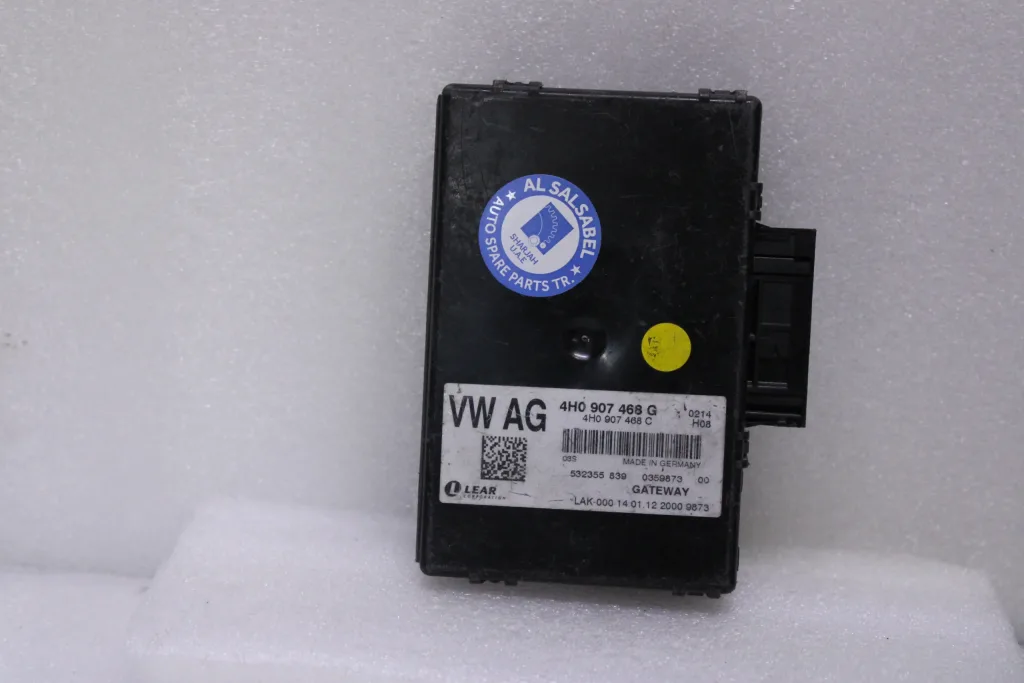 VW/AUDI A6 C7 GATEWAY MODULE 4H0907468AC Welcome To Our Extensive Inventory Of Premium Auto Spare Parts Shop In Area Industrial Sharjah . We offer a diverse range of authentic parts sourced from Best Car Parts Suppliers, guaranteeing exceptional quality and seamless integration and Original Equipment Manufacturer. Whether you're a car enthusiast or a professional mechanic, we provide the Best replacement parts available in the UAE and Middle East. At Salsabel Parts, we specialize in the import, export, and distribution of original equipment and aftermarket auto body parts, with a specific focus on body spare parts for major German brands such as Mercedes Benz, BMW, Range Rover, Audi, Volkswagen, and Porsche. We proudly serve as the exclusive distributor of Magneti Marelli Automotive Lighting (AL) in the United Arab Emirates, along with being the appointed distributor of DEPO Lighting. Additionally, we hold the esteemed titles of dealer for HELLA Lighting and BEHR HELLA Cooling Systems, as well as dealer for VALEO Lighting and ULO Lighting.