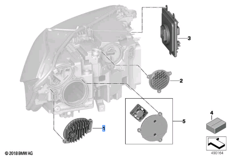 BMW X5 SERIES G05 G18 F95 X6 SERIES G06 F96 LED MODULE TURN IND LEFT 63119477987