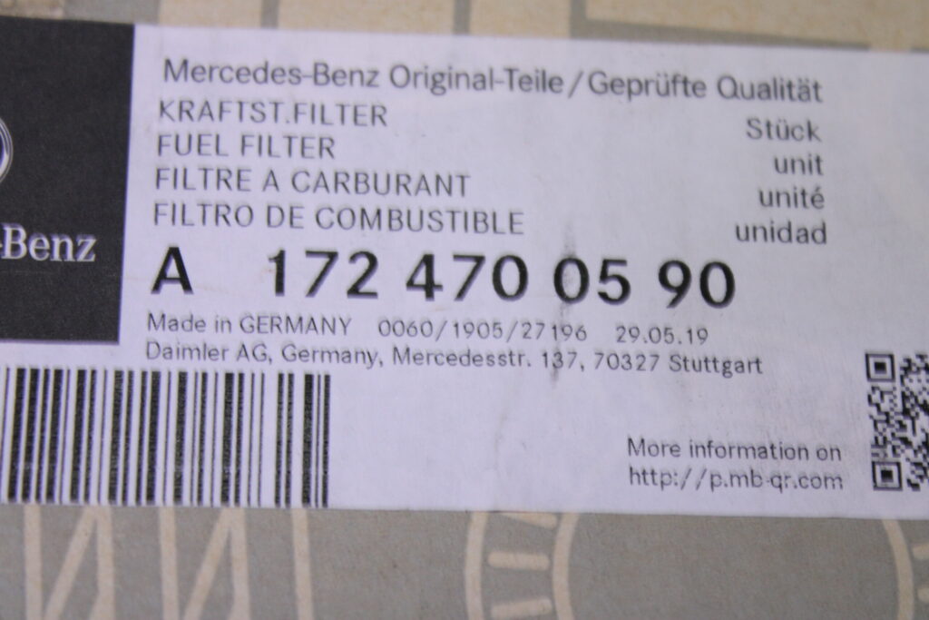 Mercedes Benz Genuine Fuel Filter 1724700590