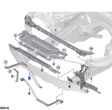 BMW 3 SERIES G20 V SUPPORT 51647422292