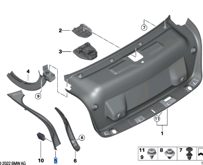 BMW 3 SERIES G20 GUTTER STRIP LEFT 51497430619