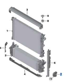 BMW X3 SERIES G01 MODULE MOUNTING RIHGT 17118642754