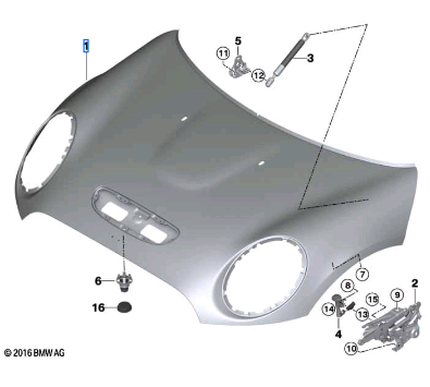 MINI COOPER F56 HOOD 41008499868