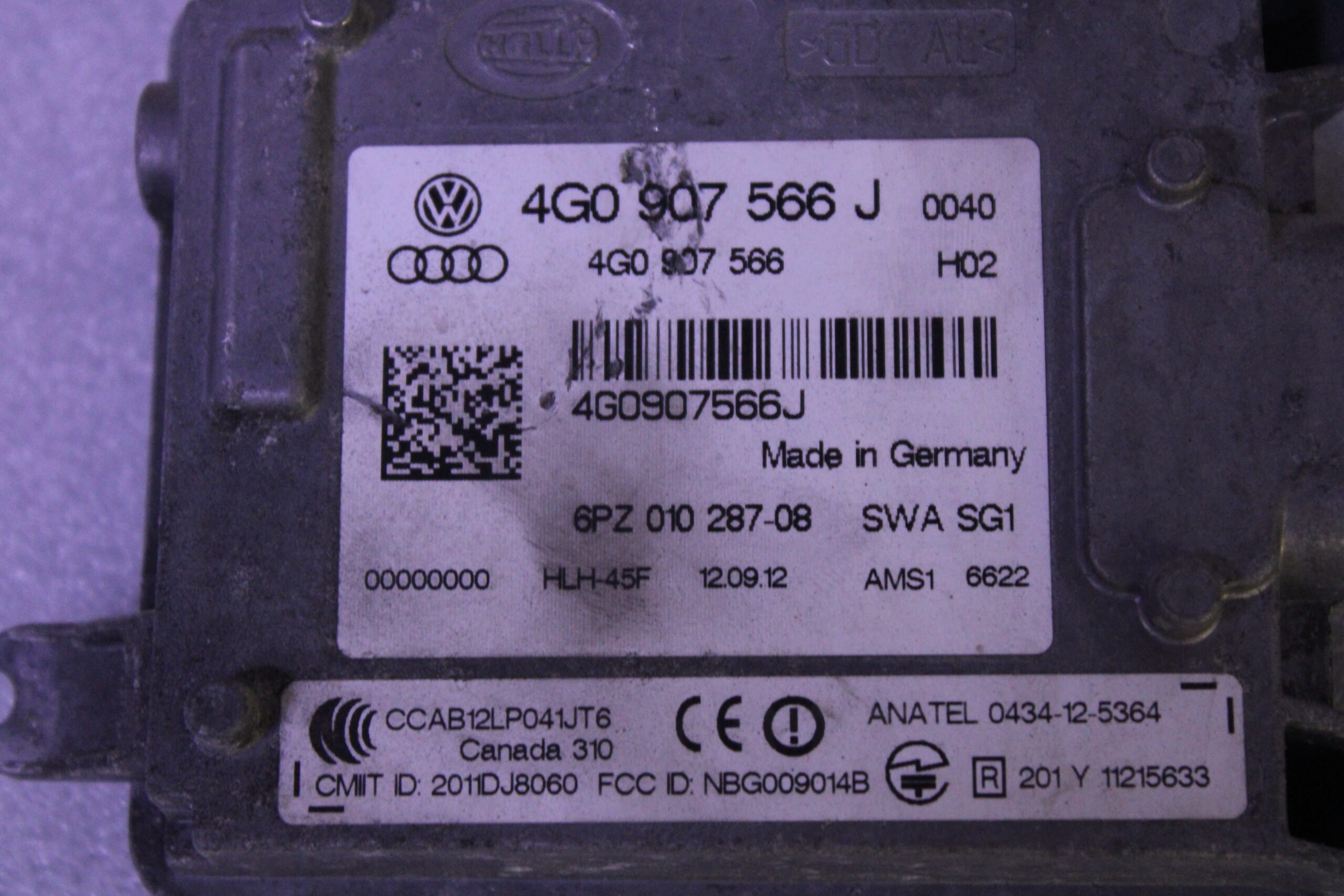 Audi A7 Control Unit For Lane Change Assist 4G0907566J