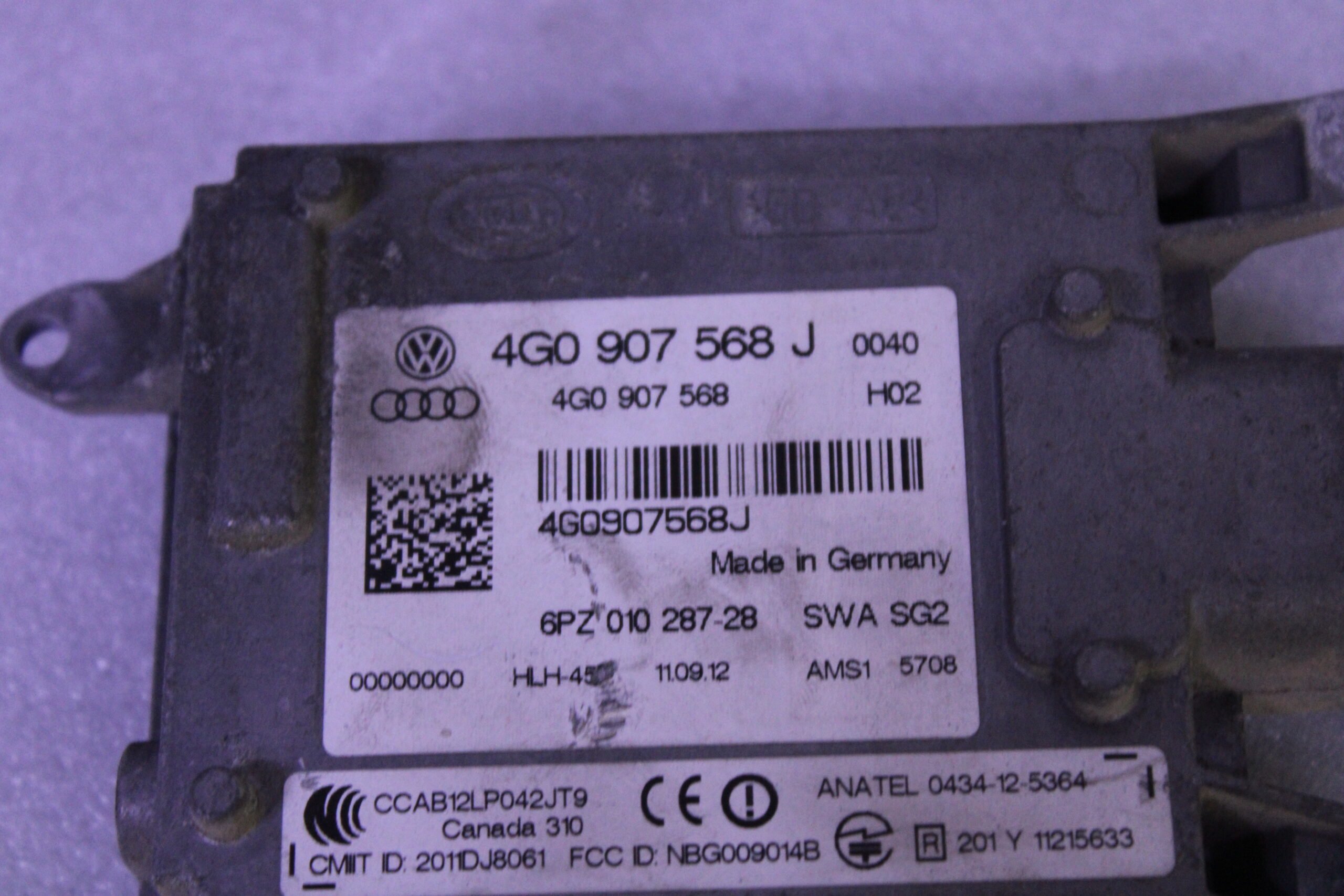 Audi A7 Control Unit For Lane Change Assist 4G0907568J