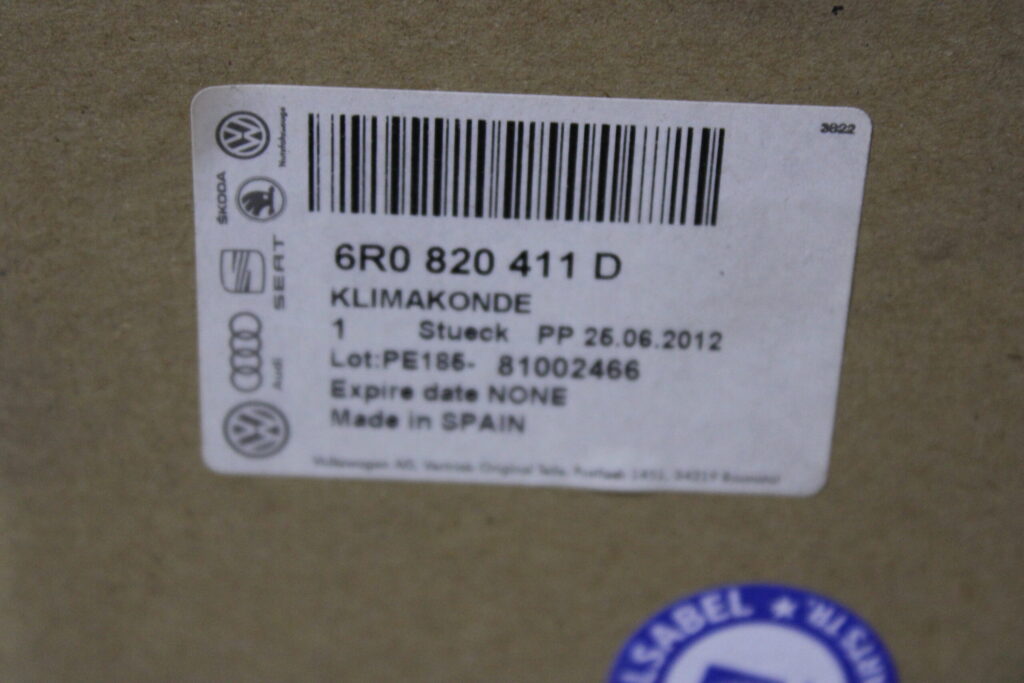VOLKSWAGEN POLO A/C CONDENSER WITH DRYER 6R0820411D