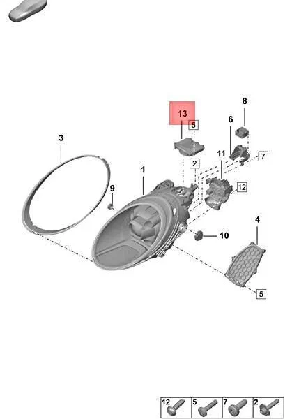 Porsche Headlight Control Module 992941572BB