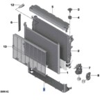 BMW 5 SERIES F90 COVERING LOWER 17118043654-T