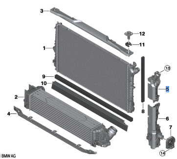 BMW 2 SERIES U06 X1 SERIES U11 X2 SERIES U10 COVER TOP LEFT 17119846974