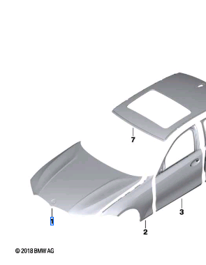 BMW 3 SERIES G20 ALUMINIUM ENGINE HOOD 41008494446GC