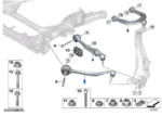 BMW X5 SERIES G05 G05 LCI X6 SERIES G06 G06 LCI X7 SERIES G07 G07 LCI TENSION STRUT WITH HYDR MOUNT LEFT 31106893549