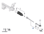 BMW 3 SERIES G20 LEFT TIE ROD 32105B5FE28