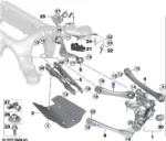 PORSCHE CAYENNE AIR GUIDE REAR CENTER 9Y0121707J