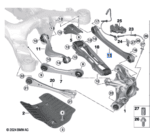 BMW 7 SERIES G70 CONTROL ARM WITH RUBBER MOUNT RIGHT 33308860836-T