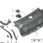 BMW 3 SERIES G20 TAIL LIGHT FINISHER TRUNK LID LEFT 51497464425