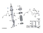 BMW X5 SERIES G05 G05 LCI G18 G18 LCI X6 SERIES G06 G06 LCI SPRING STRUT FRONT RIGHT 37106896440