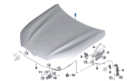 BMW 8 SERIES G14 HOOD 41007464711-T