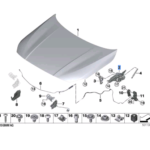 BMW 1 SERIES F40 RIGHT ENGINE HOOD HINGE 41009465226