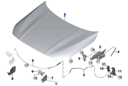 BMW 2 SERIES F44 HOOD 41009492428