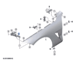 BMW 8 SERIES G14 SIDE PANEL BRACKET FRONT LEFT 41358492949-T