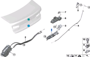 BMW 3 SERIES G20 LOCK TRUNK LID 51247383283