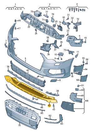 AUDI A6 CLOSING ELEMENT LOWER 4K0807611A