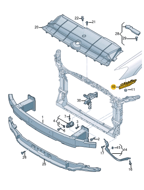 AUDI A7 GUIDE SECTION LEFT 4K8807283-D