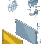 AUDI A6 ADDITIONAL COOLER FOR COOLANT CENTER 4M0145804AA