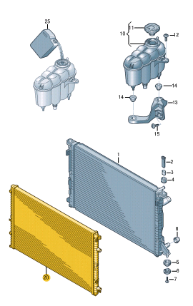 Audi A6 Additional Cooler For Coolant Center 4M0145804Aa Audi A6 Additional Cooler For Coolant Center 4M0145804Aa