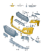 AUDI Q7 BUMPER COVER EMPTY 4M0807065D