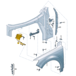 AUDI Q7 BRACE RIGHT FRONT 4M0821132F-C