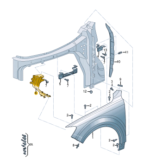 AUDI Q7 BRACE RIGHT FRONT 4M0821132F-C