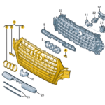 AUDI Q7 RADIATOR GRILLE 4M0853651J-D
