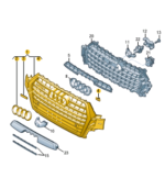 AUDI Q7 RADIATOR GRILLE 4M0853651K