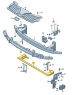 VOLKSWAGEN TIGUAN GUIDE PROFILE BUMPER LEFT FRONT 5NH807049