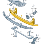 VOLKSWAGEN TIGUAN GUIDE PROFILE BUMPER LEFT FRONT 5NH807049