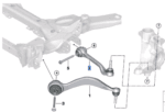 BMW 3 SERIES G20 WISHBONE BOTTOM WITH RUBBER MOUNT LEFT 31106888855