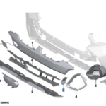 BMW X6 SERIES G06 BLENDE GITTER MITTE LEFT 51115A370D5