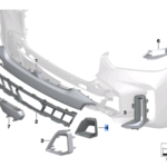 BMW X5 SERIES G18 LCI COVER BUMPER TRIM LEFT 51115A3F3C1