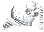 BMW X6 SERIES G06 LCI EMPTY BUMPER 51115A50FE4