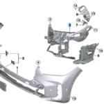 BMW X5 SERIES G18 LCI MOUNT FRONT FOG LIGHT LEFT 51115A511E1