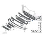 BMW X1 SERIES U11 INSERT BUMPER FRONT CENTRE 51115A5AEF3