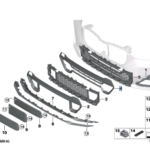 BMW X1 SERIES U11 INSERT BUMPER FRONT CENTRE 51115A5AEF3