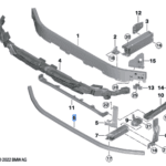 BMW X1 SERIES U11 BUMPER SUPPORT FRONT BOTTOM 51115A64A30
