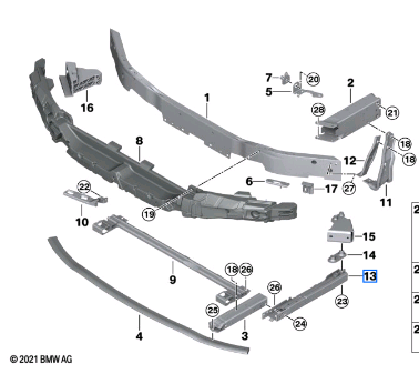 BMW 2 SERIES F44 ADAPTER BOTTOM LEFT 51117301603