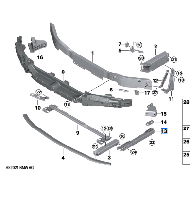 BMW 2 SERIES F44 ADAPTER BOTTOM LEFT 51117368478