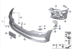 BMW 5 SERIES G30 GUIDE BUMPER RIGHT 51117385350