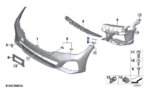 BMW 3 SERIES G20 GUIDE BUMPER LEFT TOP 51117422249-D