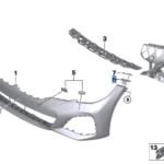 BMW 3 SERIES G20 GUIDE BUMPER RIGHT BOTTOM 51117422252