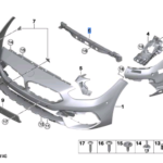 BMW Z4 SERIES G29 MOUNT BUMPER FRONT CENTRE 51117436861